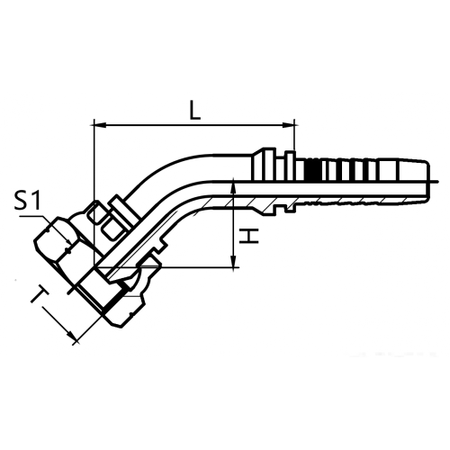 45 Degree BSP FeMale 60 Degree Cone Fittings