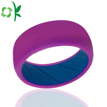 Anello di moda in silicone personalizzato con elastico per coppia