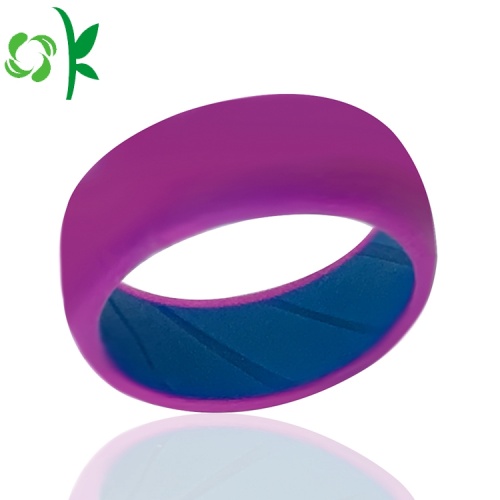 Μοντέρνο δαχτυλίδι δαχτυλίδι προσαρμοσμένο σιλικόνης ελαστικό ζευγάρι δαχτυλίδι