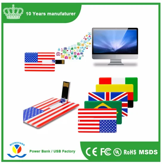 Ultra-thin Flag Souvenir Card USB Flash Drive