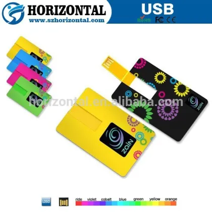 Business promotion gift free full color printing credit card usb flash drive Paypal accept