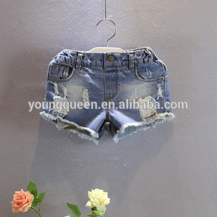 AZ56 new 2016 hole personality with children all-match jeans wear