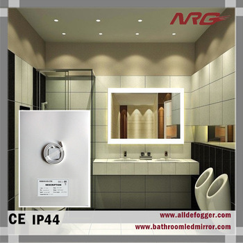 Electric fog proof shower mirror