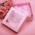 Caja de regalo de puerta de boda rosa de ventana transparente personalizada