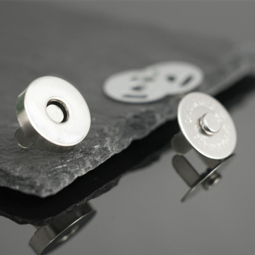 Round Electroplated Magnetic Buckle - Strong Magnet Thickened Bag Button