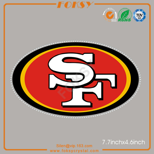 SF 49ers hotfix iron on rhinestone transfers
