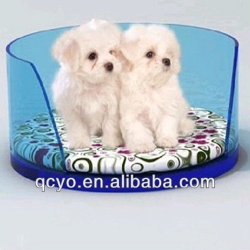 the rounded acrylic dog bed