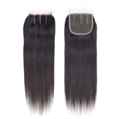 Cheap 4x4  Lace Closure Brazilian Hair, Best Price Wholesale Virgin Brazilian Straight Human Hair Weave  Frotnal Closures