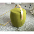 Upholstered pouf carry on children small stool