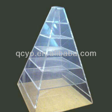 QCY-Z-I001 factory directly sale customized pyramid acrylic display