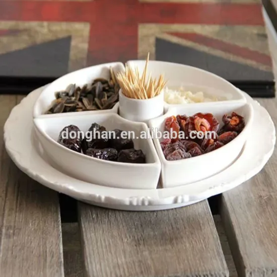 embossed painted ceramic plates and dishes set