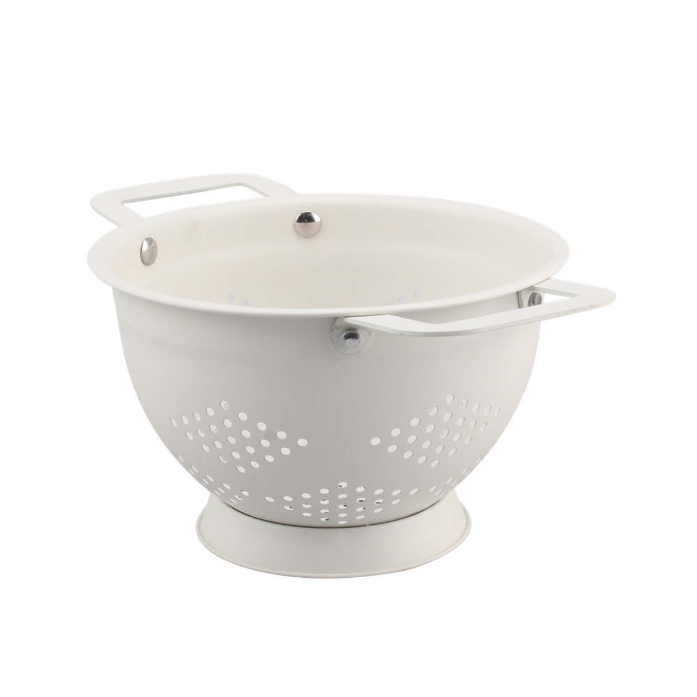 White Powder Coating Colander 3