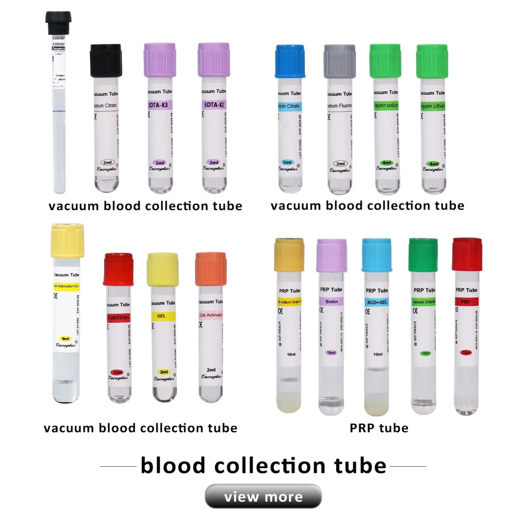 Tubo de amostra de coleta de sangue EDTA do fabricante Suprimentos médicos descartáveis