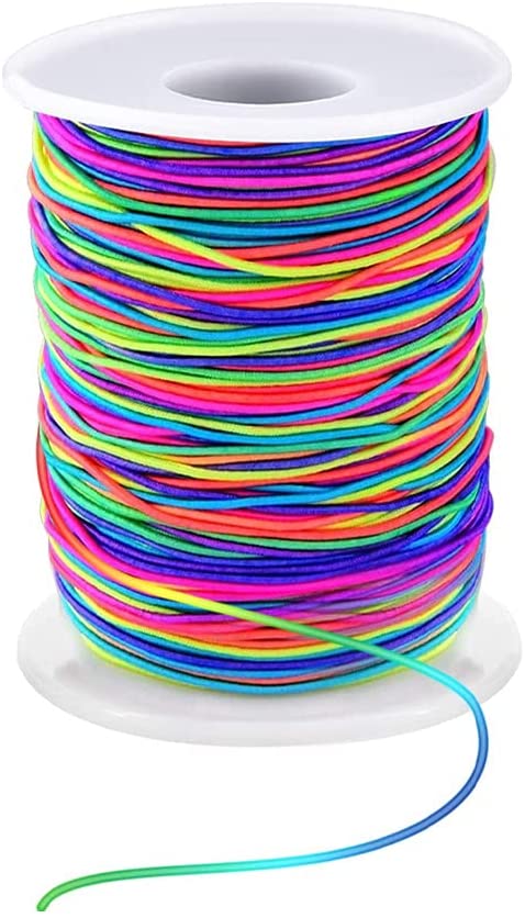 Cable de cuerda elástica elástica del arco iris para hacer joyas