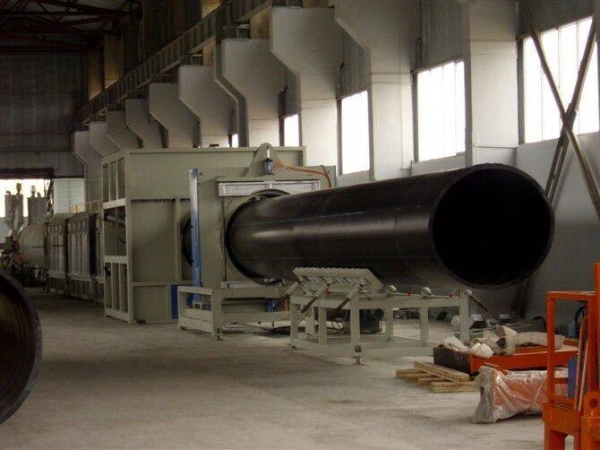 Pe Pipe Production Line Rear View