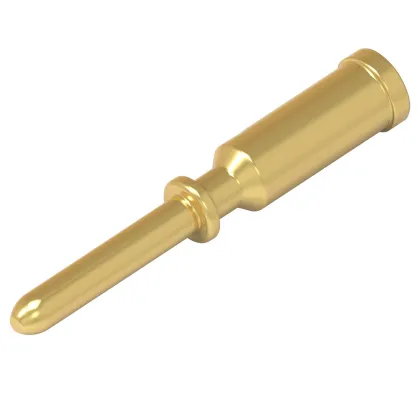 China Custom Electrical Plug Brass Pin Solid Brass Connector Crimp Contacts