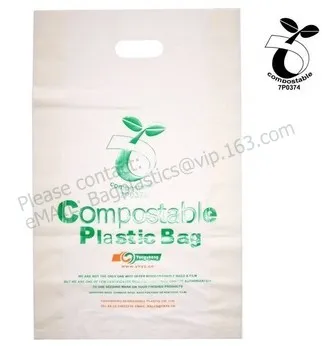 Corn starch bags, Compostable bags, 100%biodegradable plastic material PLA garbage bags in roll, biodegradable plastic vest bags