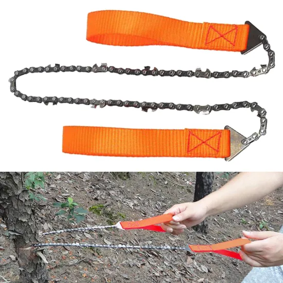 25.6inch Outdoor Survival Pocket Wire Saw Hand Steel Chain Saw Outdoor Hand Tool Ultralight Portable Camping Hiking Pocket Gear