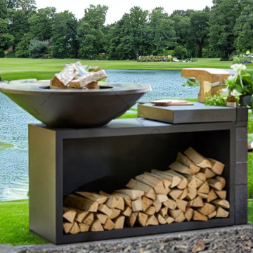 Corten Steel Garden Antique Fire Pit BBQ