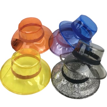 Stylish PVC Bucket Hat: Colorful Transparent Bubble Hat for Fashion Shows and Streets
