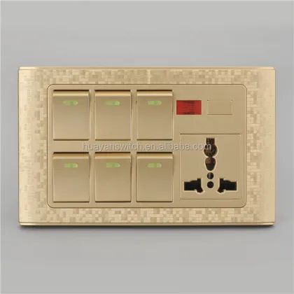 New Arrival simple design 6 golden switch