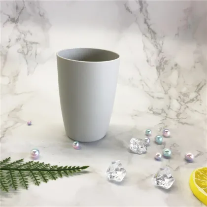 Colored plastic mouthwash cup