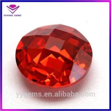 Double Checkerboard Cut Round CZ Zirconia Garnet Stone Wholesale Price in China