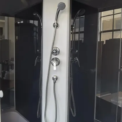 Tempered Glass Corner Sliding Door Shower Cabins and Rooms