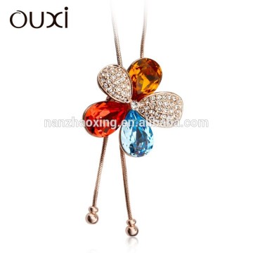 11041-2 OUXI New arrival decoration artificial flower crystal sweater chain