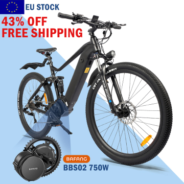 Dropshipping Bafang Full Suspension 27.5 Inch 750w Electric Mountain Bike with Free Shipping from US Warehouse