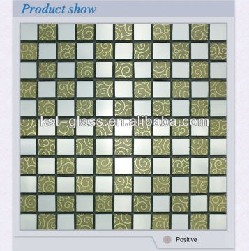 Mirrored Mosaic Vase,Decorative Wall Mirror Glass Tile,Mosaic Mirror Sheet