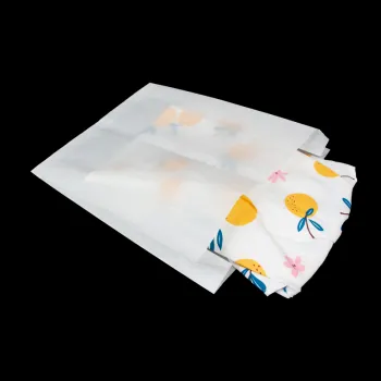 Custom 100% Biodegradable Flat Small White Glassine Paper Bags for Shoes and Underwear Packaging