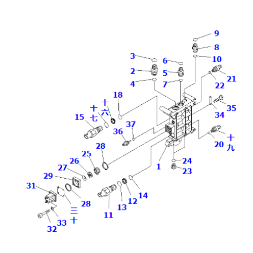 Bulldozer D375A-5 sensor assembly 6560-51-6202