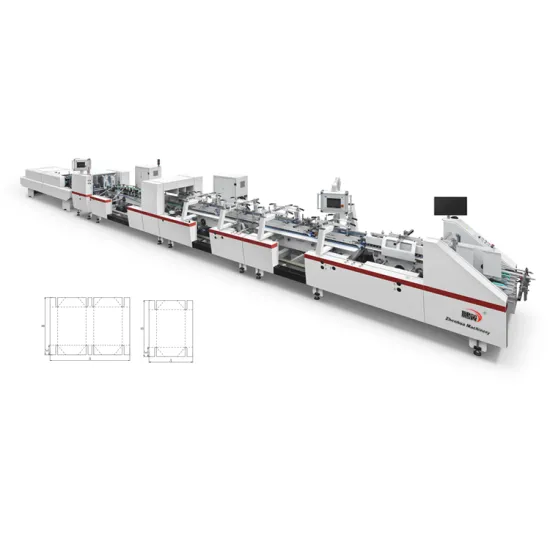 High Speed Automatic 4 or 6 Corner Folding Gluing Machine for Pizza Carton Box Forming (ZHW 1000 SLJ)
