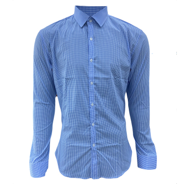 Custom Mens Plaid Print Long Sleeve Business Shirts