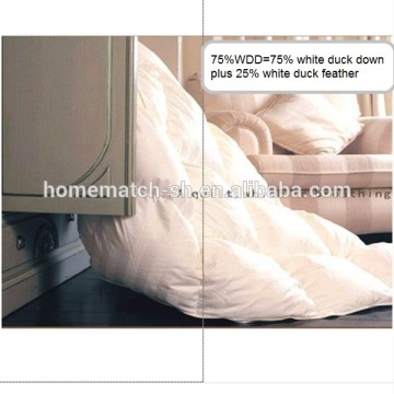 high quality high threads Goose Down Comforter, with white cotton shell