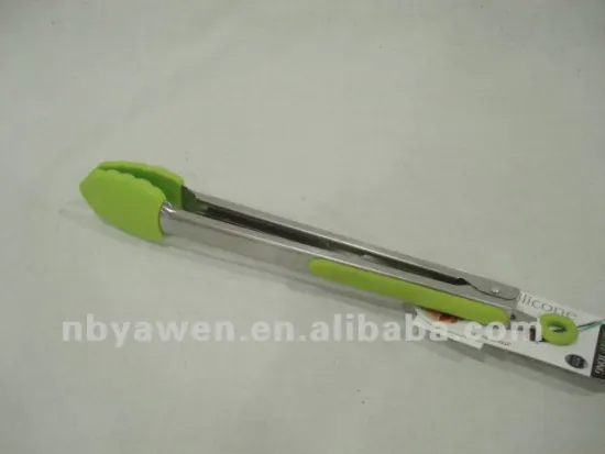 12 inches silicone stainless steel food tong