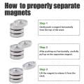 Magneti a tazza di base a base di anello rotondo neodimio 0,6 &quot;d x 0,2&quot; h per porta mobili per utensili