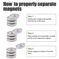 Neodymrunde Ring -Basis -Becher -Magnete 0,6 &quot;D x 0,2&quot; H für Werkzeugspeicherschranktür