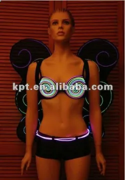 brightness neon el wire for making bra glowing