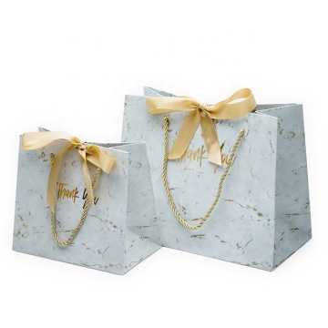 Custom White Cardboard Gift Bags for Clothing - Black Art Paper Packaging