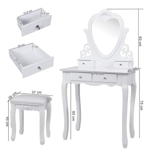 Dressing Table with shape Mirror