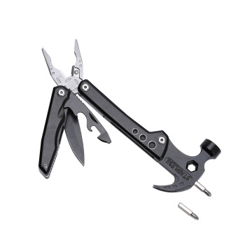 10-in-1 Mini Hammer Multitool: Camping Equipment with Machete, Knife, and Pliers