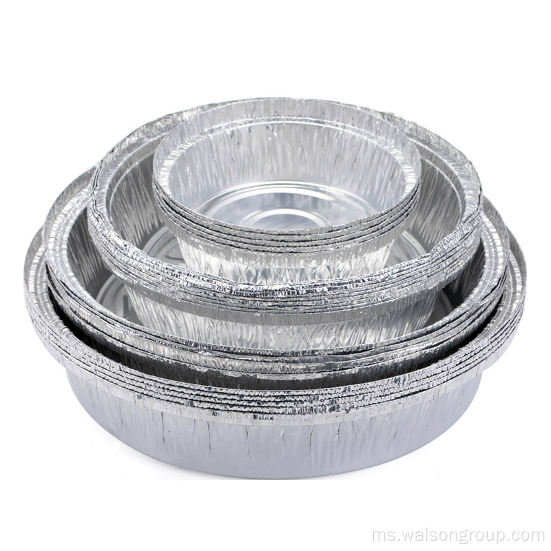 Container Kerajang Aluminium Perak untuk Baking Cake, BBQ