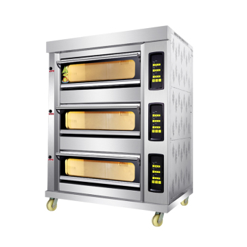 3 Deck 6 Trays Commercial Bakery Electric/Gas Deck Oven for Pizza and Bread