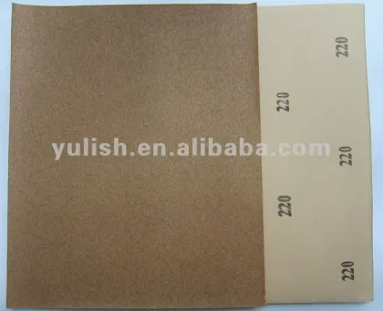 Garnet sandpaper sheet