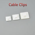 100pcs Self Adhesive Cable Tie Mounts 20*20 Car Wire Tie Clips Flat Holder Fixer Organizer Drop Adhesive Clamp White Black