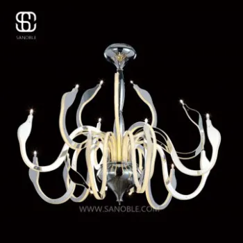 LED chandeliers with modern LED lighting arm and stainless steel