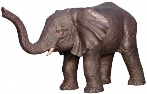 Vita all'aria aperta dimensioni elefante bronzo scultura in vendita