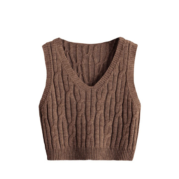 Pull de culture en tricot pour femmes